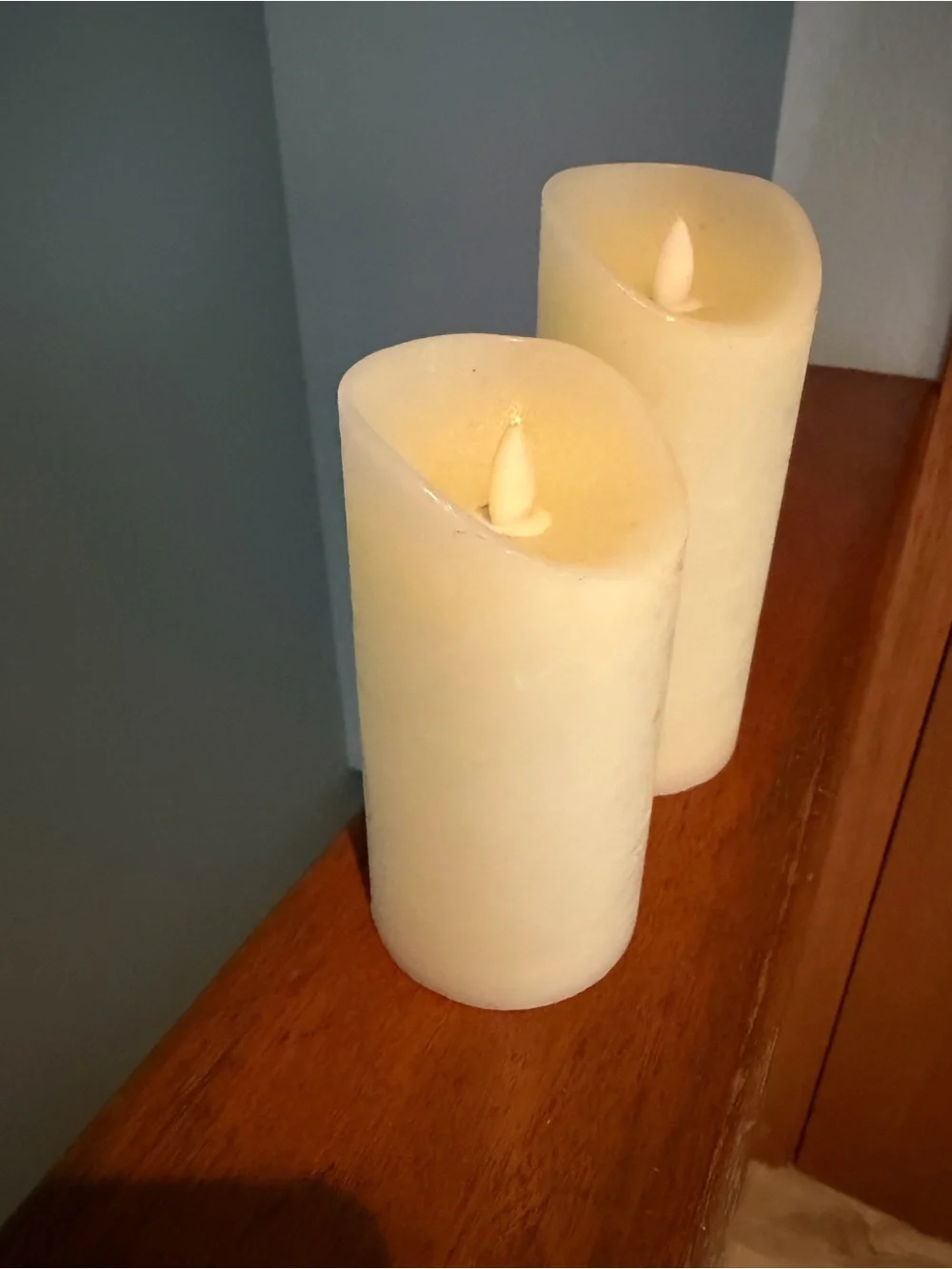 Ivory LED Flameless Pillar Candle Set with Remote